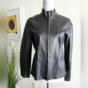 TAHARI - Leather Blazer